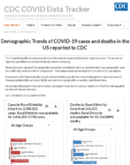 Demographic trends of COVID19 cases and deaths in the US reported to CDC Cases by RaceEthnicity Deaths by RaceEthnicity Cases by Age Group Deaths by Age Group Cases by Sex Deaths by Sex Jul 22 2020