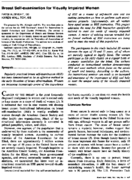 Breast selfexamination for visually impaired women