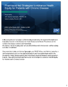 Pharmacistled Strategies to Advance Health Equity for Patients with Chronic Disease