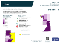 UT Congressional District 03 Stroke and Stroke Centers Map 118th Congress