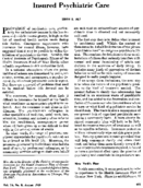 Insured psychiatric care