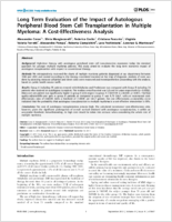 Long Term Evaluation of the Impact of Autologous Peripheral Blood Stem Cell Transplantation in Multiple Myeloma A CostEffectiveness Analysis
