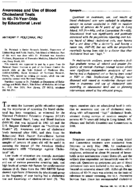 Awareness And Use Of Blood Cholesterol Tests In 4074YearOlds By Educational Level