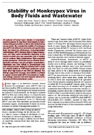 Stability of Monkeypox Virus in Body Fluids and Wastewater