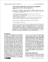 High quality draft genome sequence of Segniliparus rugosus CDC 945T ATCC BAA974T