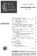Public Health Rep v 72 no 9  table of contents