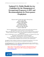 Updated US Public Health Service guidelines for the management of occupational exposures to HIV and recommendations for postexposure prophylaxis