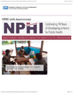 NPHI celebrating 10 Years of Developing a Home for Public Health