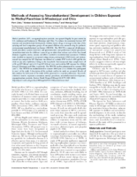 Methods of assessing neurobehavioral development in children exposed to methyl parathion in Mississippi and Ohio