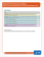 National Enteric Disease Surveillance  Shiga toxinproducing Escherichia coli STECannual report 2012 Appendices
