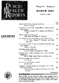Public Health Reports  v 76 no 3 March 1961  table of contents