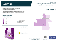 AZ Congressional District 05 Stroke and Federally Qualified Health Centers Map 118th Congress
