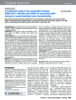 A Prospective Study of the Association Between SARSCoV2 Infection and COVID19 Vaccination with Changes in Usual Menstrual Cycle Characteristics