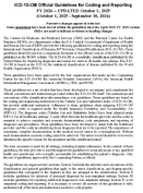 ICD10CM Official Guidelines for Coding and Reporting FY 2026  Updated October 1 2025 October 1 2025  September 30 2026