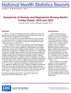 Symptoms of Anxiety and Depression Among Adults United States 2019 and 2022