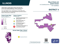 IL Congressional District 04 Stroke and Stroke Centers Map 119th Congress
