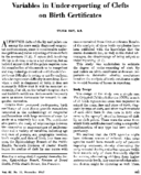 Variables in underreporting of clefts on birth certificates