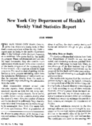 New York City Department of Healths weekly vital statistics report