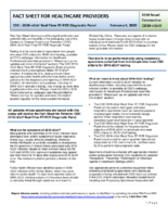 CDC  2019nCoV realtime RTPCR diagnostic panel fact sheet for healthcare providers