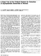 A field trial of the Clinicult system for detection of asymptomatic gonorrhea in women