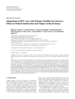 Integration of HIV Care with Primary Health Care Services Effect on Patient Satisfaction and Stigma in Rural Kenya
