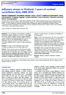 Influenza viruses in Thailand 7years of sentinel surveillance data 20042010