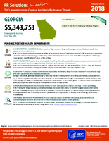 CDCs Investments to Combat Antibiotic Resistance Threats Georgia Fiscal Year 2018