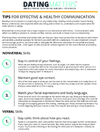 Tips for Effective  Healthy Communication
