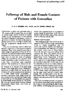 Followup Of Meal And Female Contacts Of Patients With Gonorrhea