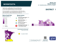MN Congressional District 01 Stroke and Stroke Centers Map 118th Congress