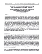 Metabolic and Respiratory Responses During the Performance of a OneHour Man Test 4