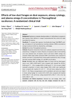 Effects of LowDust Forages on Dust Exposure Airway Cytology and Plasma Omega3 Concentrations in Thoroughbred Racehorses A Randomized Clinical Trial
