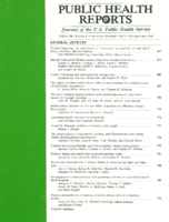Public Health Reports  v 108 no 6 NovemberDecember 1993  cover