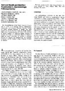 National health and nutrition examination Iepidemiologic followup survey