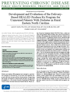 Development and Evaluation of the DeliveryBased HEALED Produce Rx Program for Uninsured Patients With Diabetes in Rural Eastern North Carolina