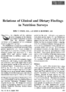 Relations of clinical and dietary findings in nutrition surveys