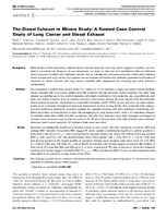 Cancer and Diesel Exhaust