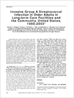Invasive Group A Streptococcal Infection in Older Adults in Longterm Care Facilities and the Community United States 199820031