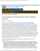 Interim Guidance for Environmental Infection Control in Hospitals for Ebola Virus 2014