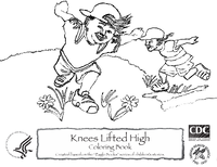 Knees Lifted High Coloring Boook