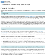 Clean  Disinfect Interim Recommendations for US Households with SuspectedConfirmed Coronavirus Disease 2019 March 6 2020