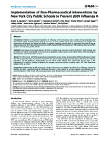 Implementation of NonPharmaceutical Interventions by New York City Public Schools to Prevent 2009 Influenza A