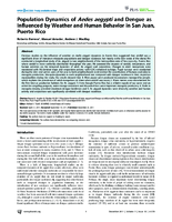 Population Dynamics of Aedes aegypti and Dengue as Influenced by Weather and Human Behavior in San Juan Puerto Rico