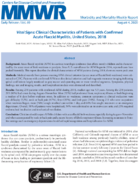 Vital Signs  Clinical Characteristics of Patients with Confirmed Acute Flaccid Myelitis United States 2018