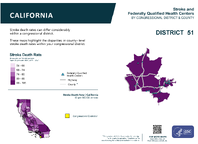 CA Congressional District 51 Stroke and Federally Qualified Health Centers Map 118th Congress