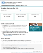 Coronavirus Disease 2020 COVID19 testing data in the US updated July 17 2020