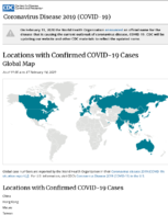 Locations with Confirmed COVID19 Cases Global Map as of 1100 AM ET February 14 2020