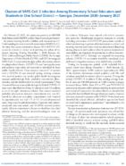 Clusters of SARSCoV2 Infection Among Elementary School Educators and Students in One School District  Georgia December 2020January 2021