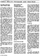 PUBLIC HEALTH PROGRAMS AND PRACTICES