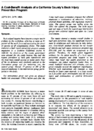 A costbenefit analysis of a California countys back injury prevention program